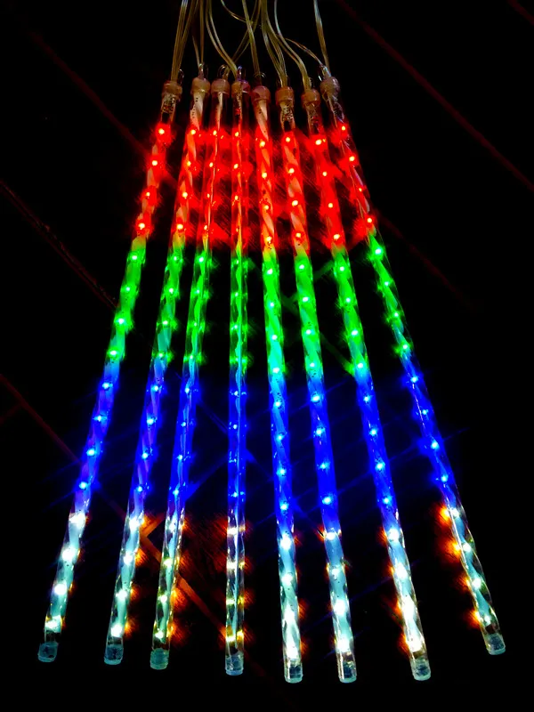 Waterproof  Multi LED Lights Christmas  Meteor Shower Snow Falling Lights