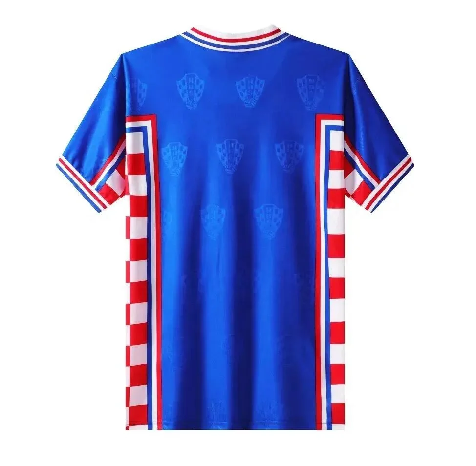 1998 Home SUKE R Retro jersey Boban Croatia Soccer jerseys vintage classic Prosinecki football shirt SOLDO STIMAC maillot de
