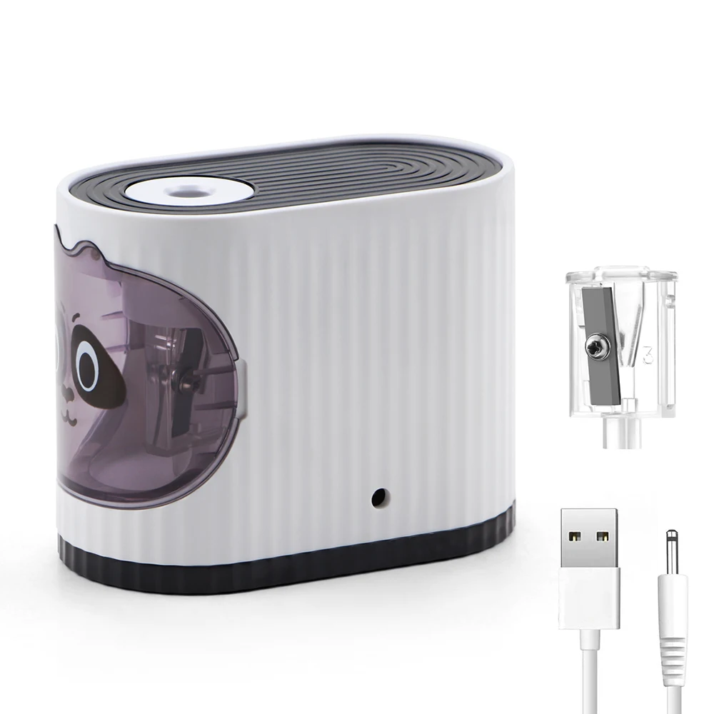 School Office Supplies Huisheng Wholesale Cartoon Animals Plastic Pencil Mini Cute Electric Pencil Sharpener