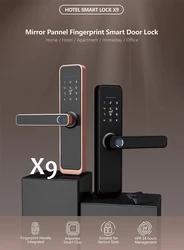 TTlock Tuya Wifi Intelligent Waterproof Password Code Card Key Smart Door Lock For Hotel Apartment Airbnb
