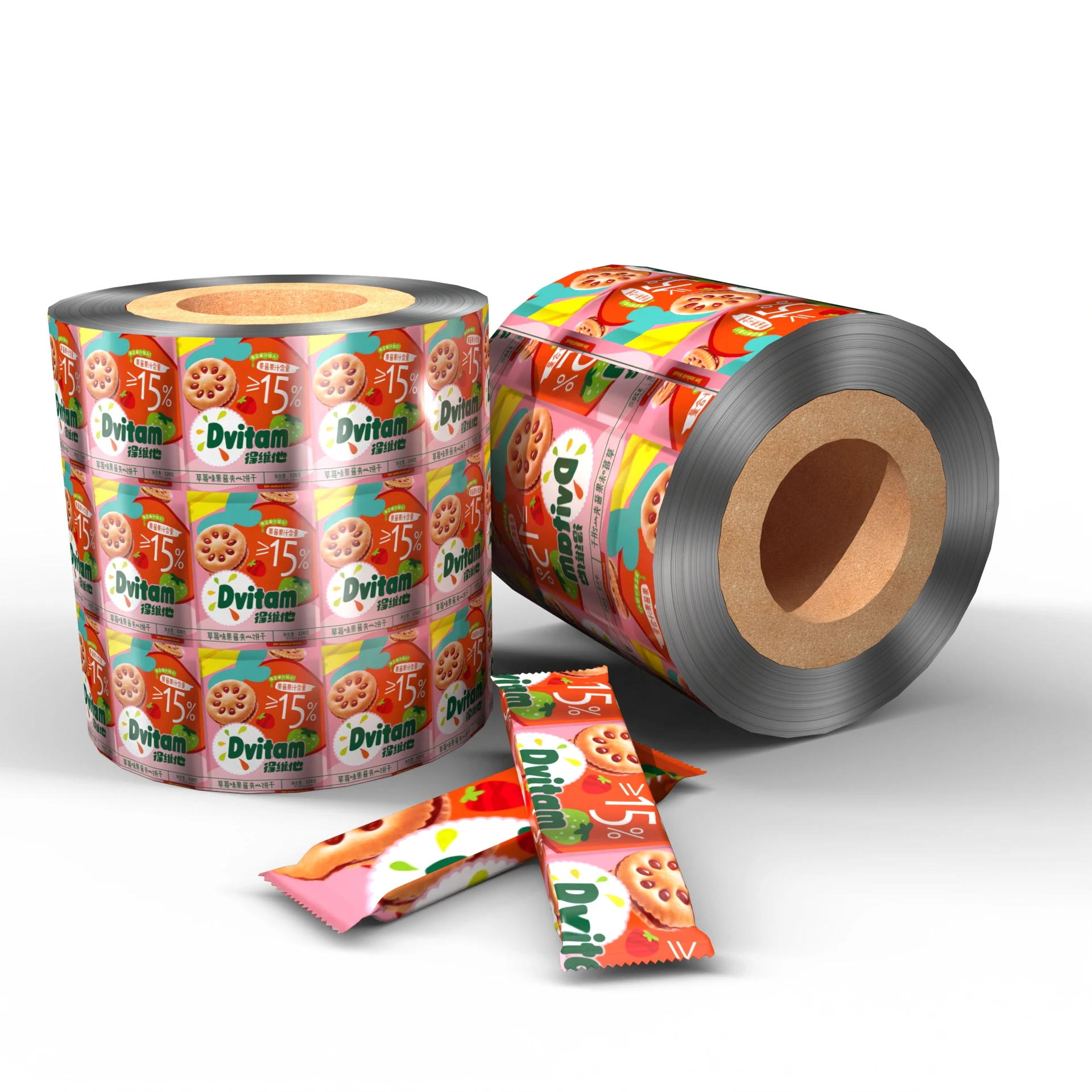 Food Packaging Film Roll Composite Layer Automatic Packaging Film Roll Plastic Packaging Candy Roll Film