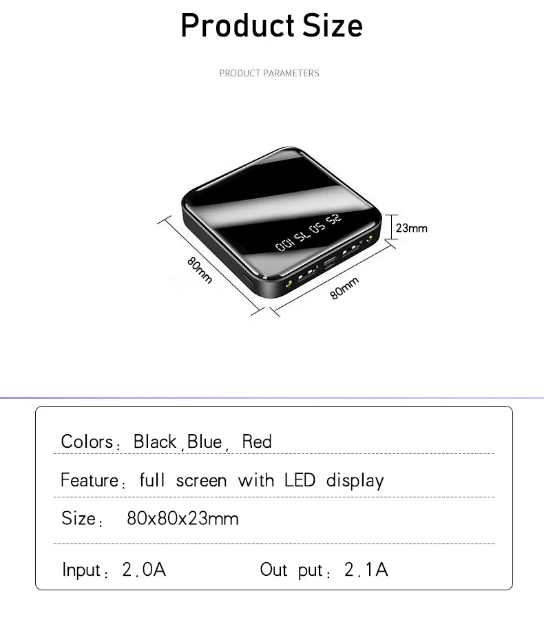 Ultra thin + flashlight + digital  indicator power bank 10000mah powerbank power bank mobile phone ultra slim power bank 10000ma