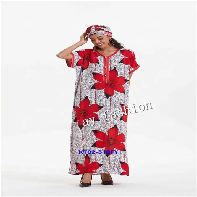 Ay Fashion African Traditional Dresses Cotton Kaftan Designs