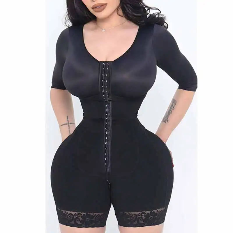 WASP Waistnewng Sleeves Fajas Colombiana Girdle Full Body Shaper Lift up Butt Lifter Bodysuits Tummy Control Panties Waist Women