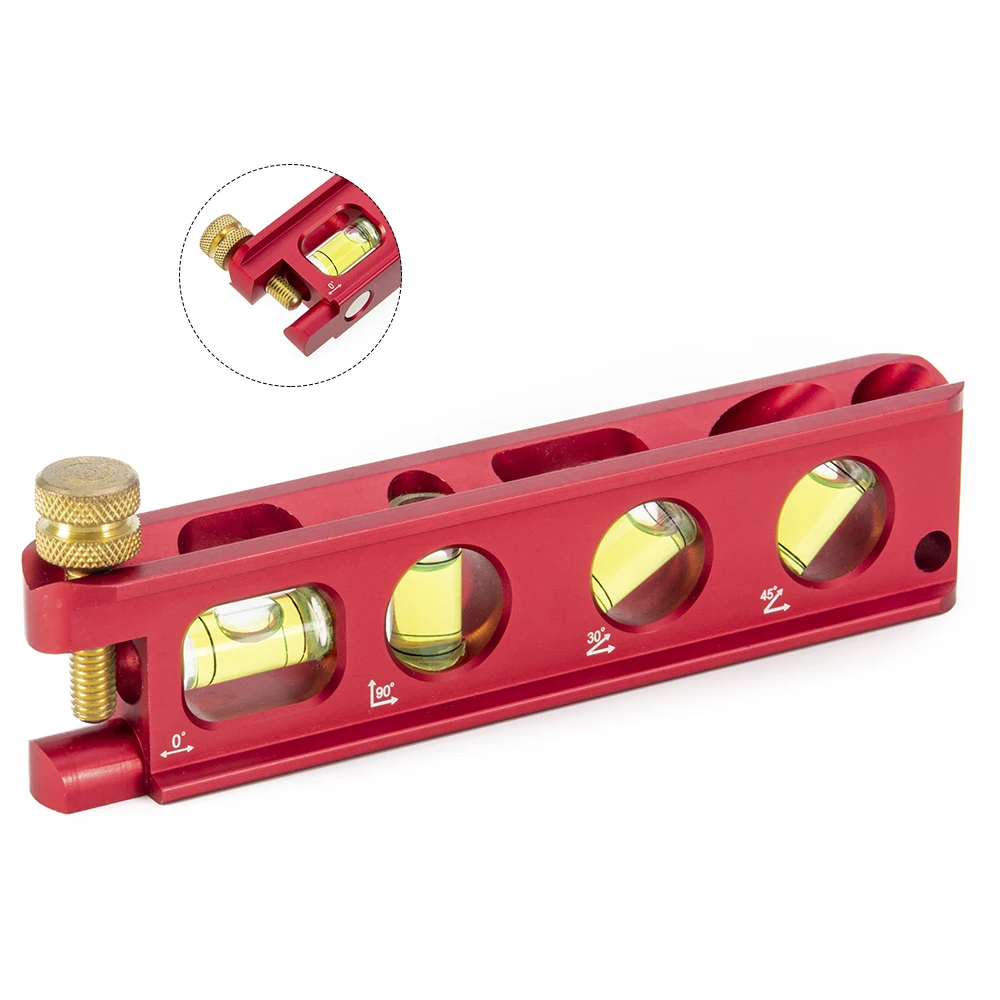 Aluminum alloy magnetic 4 bubble vials conduit bending level torpedo pipe level