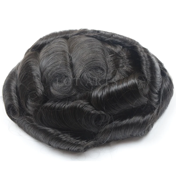 
Remy Human Hair Material hair piece toupee for men 