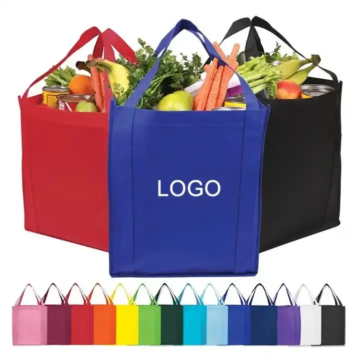 Golden Type PP Carry Bottom Gusseted Vest Polypropylene Lamination 80 Gsm Tote D Cut Non-Woven Nonwoven Shopping Bag