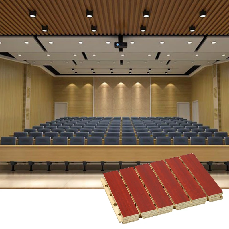 Waterproof MDF WPC wood material interior cladding wall decoration Soundproof Acoustic Panels