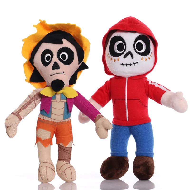 Hot Sale Movie COCO Mexico Dia de Muertos Miguel Hector Cute Musical Animated Halloween Plush Toy Doll for Kids Gifts