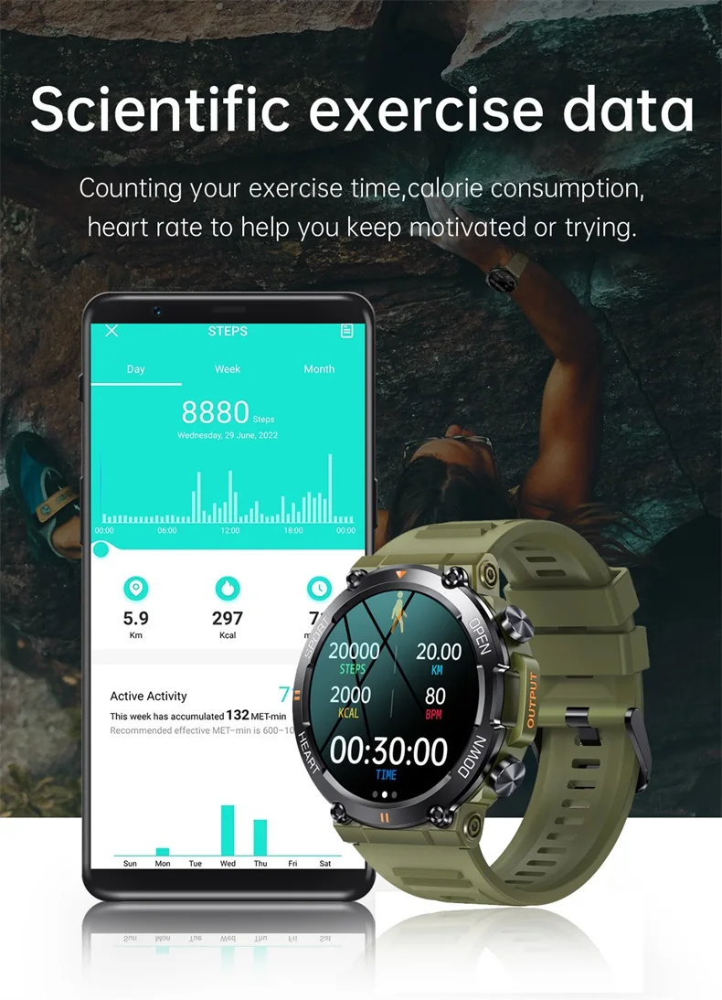 K56 PRO Smart Watch for Men 400mAh Long Standby 1.39 inch 360*360 HD Screen Heart Rate Outdoor Sports Smartwatch (6).jpg