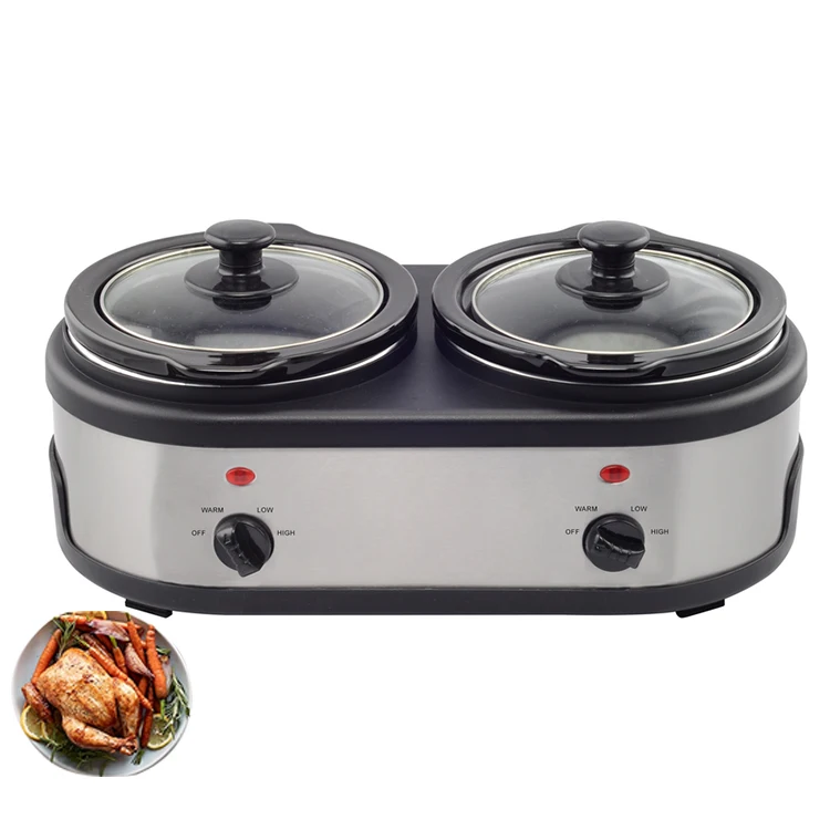 New Promotional 2 Section Slow Cooker Buffet Server For Parties Holidays Families