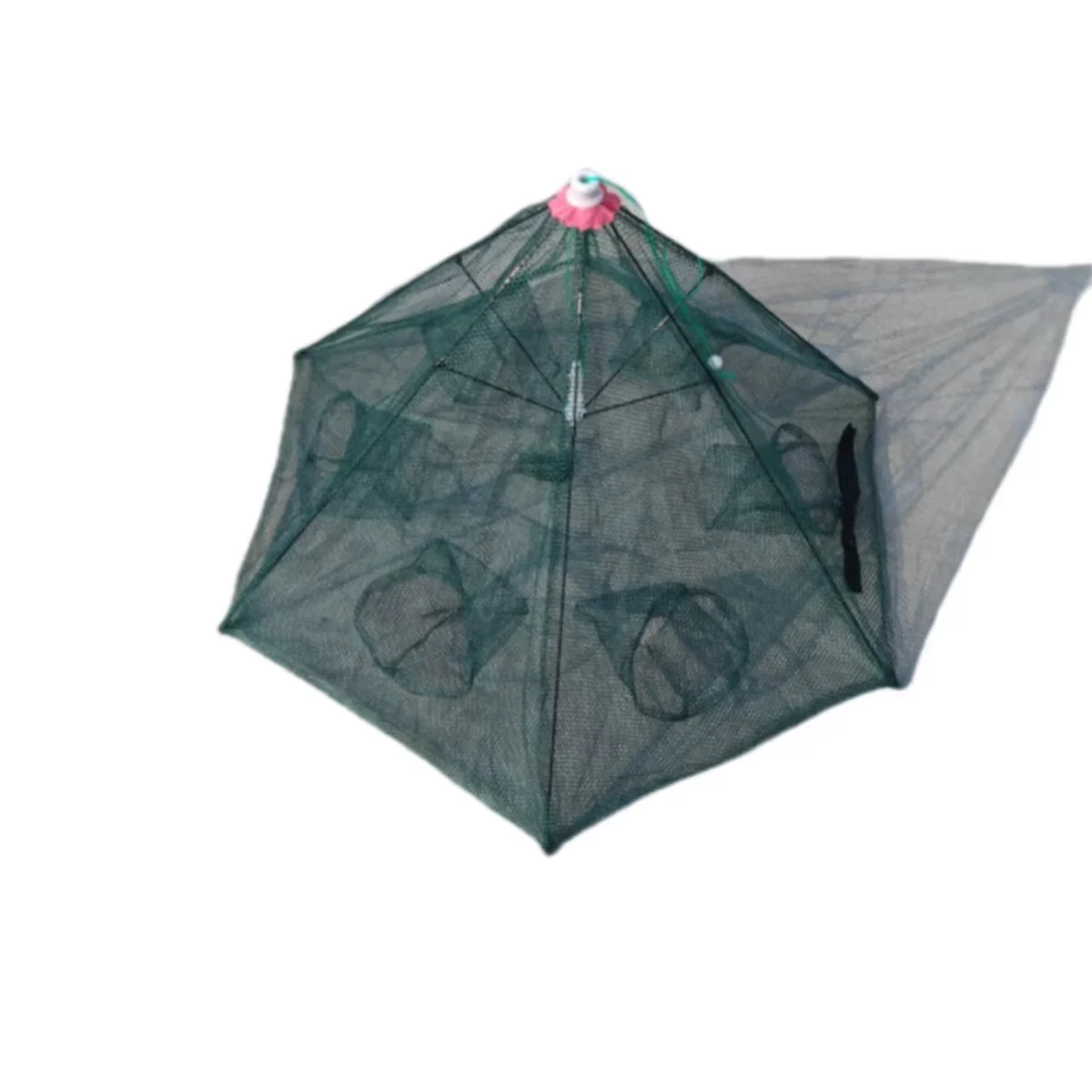 Foldable Steel Crab Cage with Stainless Steel Frame Shrimp Eel Fishing Trap for Aquaculture PE HDPE PVC Plastic Material