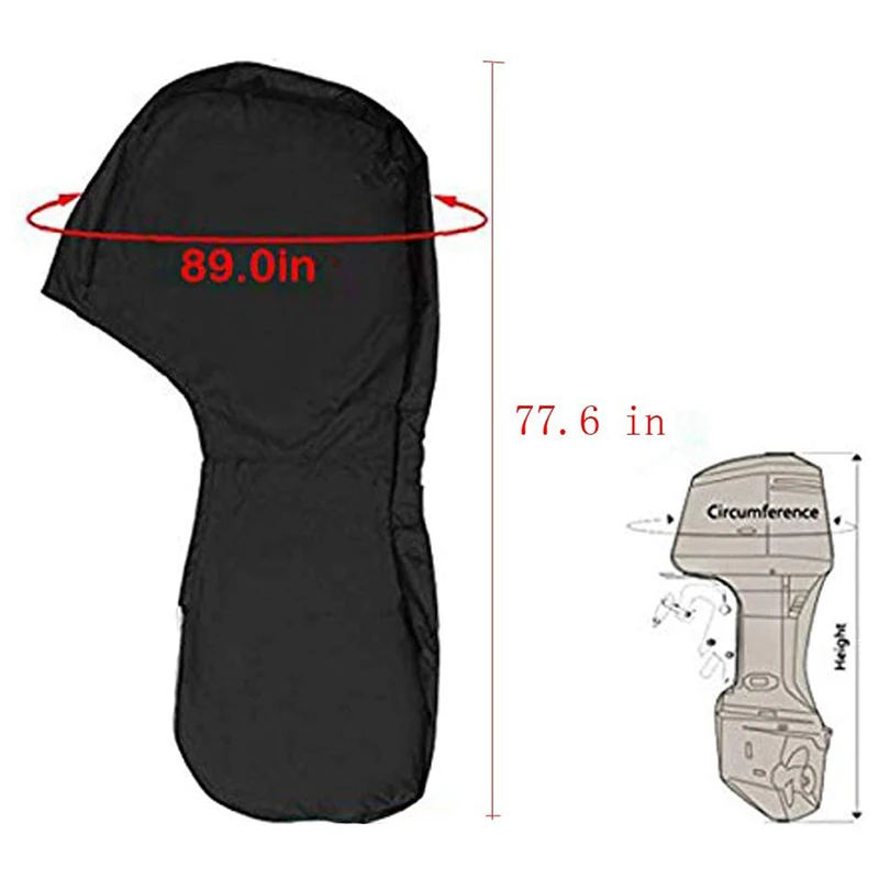 Oxford Fabric Extra PVC Coating,Waterproof Outboard Engine Covers Fit Boat Motor Covers