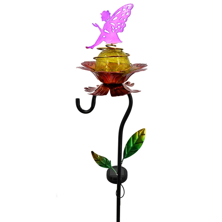 
Funny Garden Yard Decoration Solar Metal Fairy Stake 