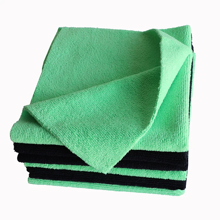 Ultrasonic cut edges microfibre towel cleaning cloth edgeless microfiber towel cloth for cleansing towel