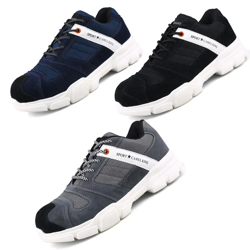 Breathable and deodorant labor insurance shoes European standard steel head anti-smashing stab safety shoes