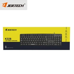 Jertech K328 Arabic Language Business Office klavye Layout OEM Brand Full Size Teclado Black USB Custom Wired Computer Keyboards
