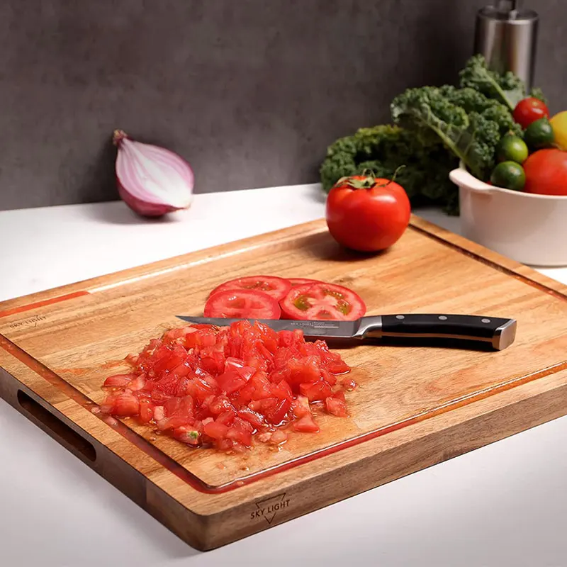 TAOTAOJU деревянная кухонная утварь высокого качества натуральный квадратный с слотом Juglans Regia большая доска для резки из орехового