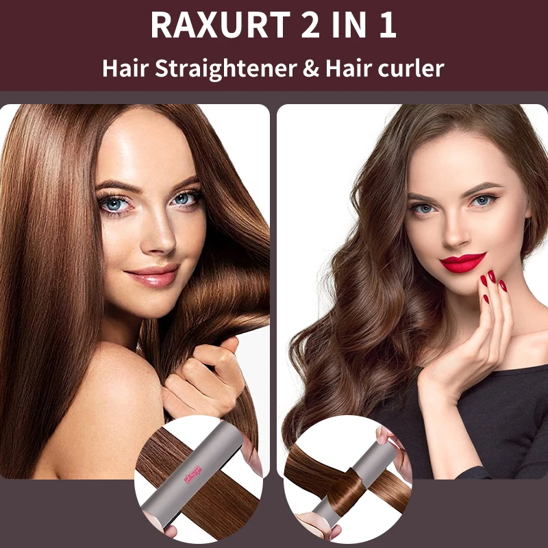 DSP High Quality Nice Shape Good Aluminum PTC Rapid Heating 360 Degree Rotary Power Cord Hair straightener