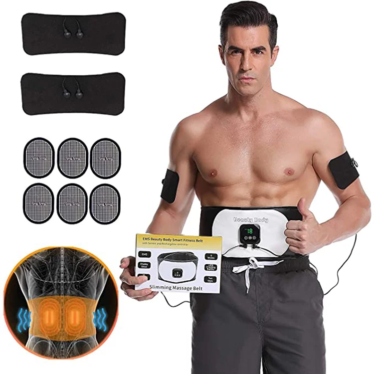 Abs Electric Ems Muscle Toner Stimulator Relaxer Slimming Ab Belt Machine Training Massager