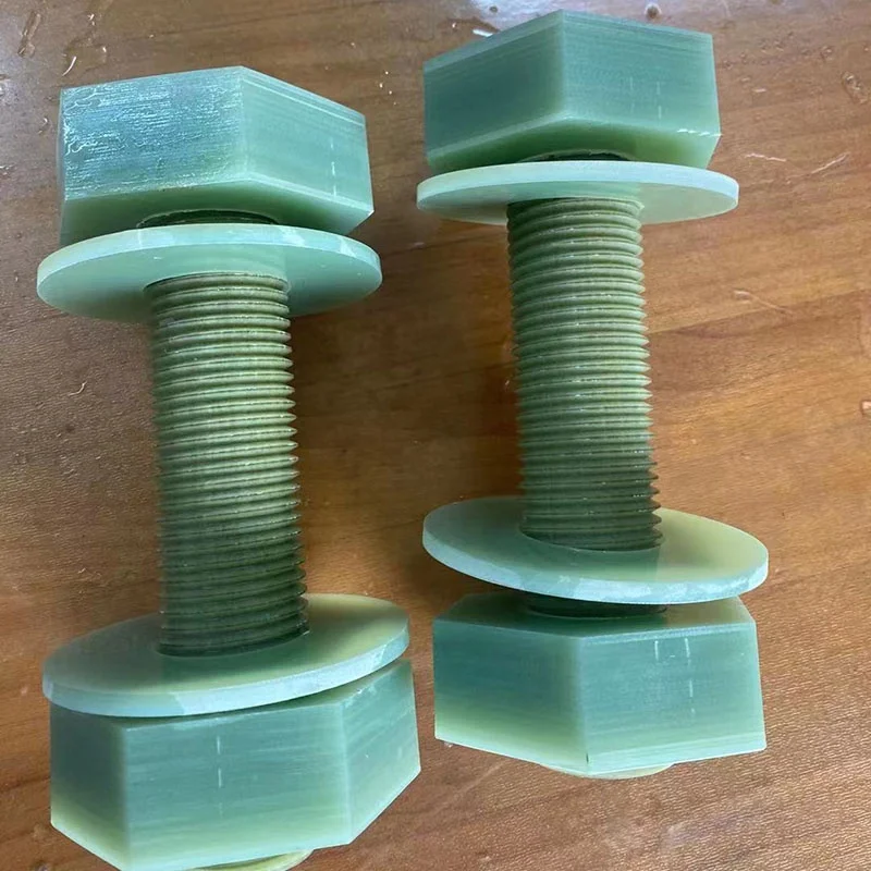 FRP bolt and nut fiber bolts nuts fiberglass threaded bolts with hex nut composite fiber fully threaded rods