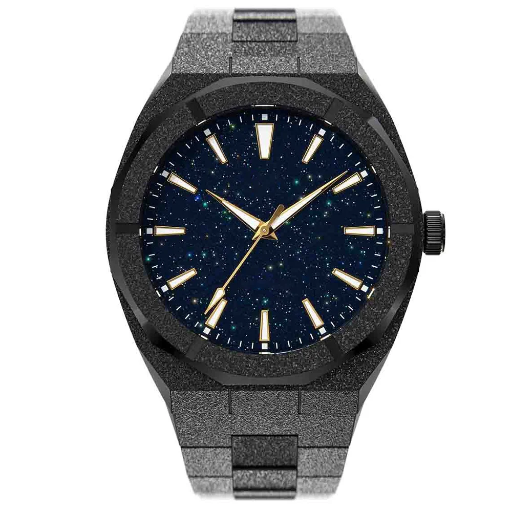 High quality Luxury Paul Style Rich waterproof All stainless steel reloj para hombre men watches Frosted analog watch for men