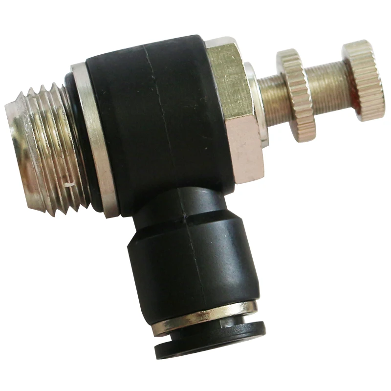 SL4-01 speed control valve 1/8' thread 4MM tube Push-in pneumatic air flow regulator throttle valve fitting