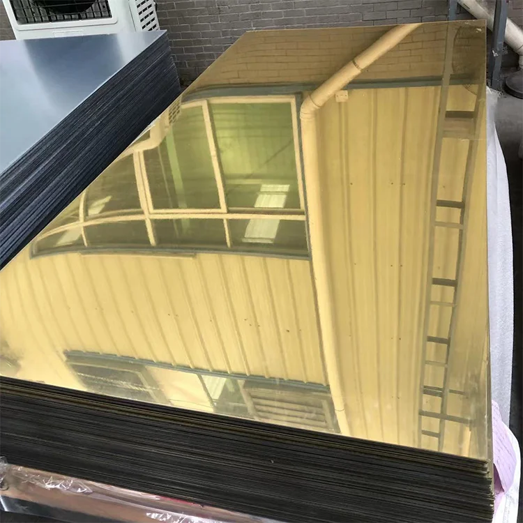 Self Adhesive 4ft X 8ft Anti Sratch Acrylic Mirror Sheet 3mm Silver Rose Gold Color Mirror Acrylic Sheet