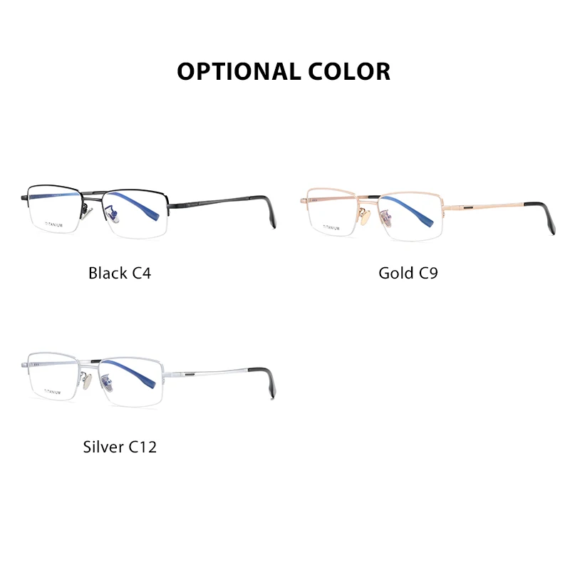 2022 newest titanium designer optical  frames for women men  blue light glasses half frame