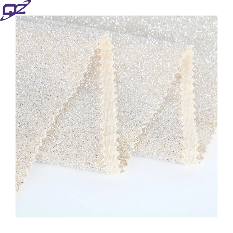 Yarn Dyed Custom Color Stretch Micro Rayon Metallic French Terry Fabric for Evening Party Dress Sexy Underwear Swimsuit