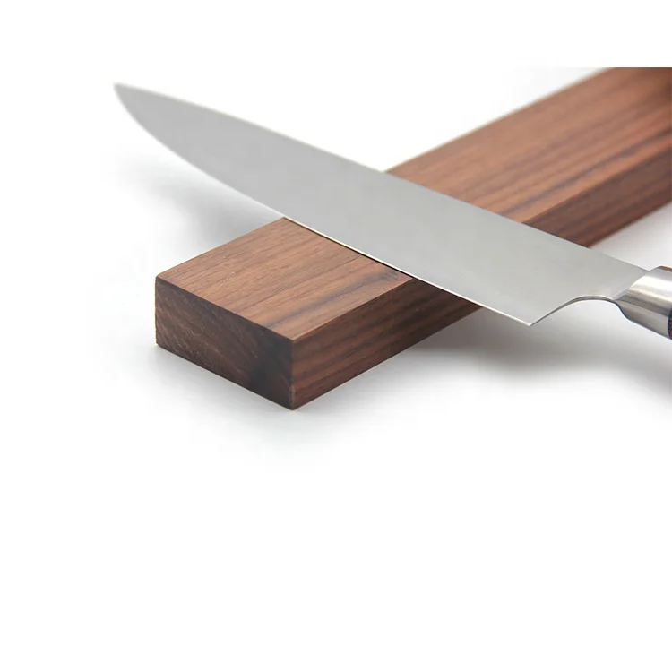 16 дюймов Полная защита настенное крепление грецкого ореха магнитный держатель для ножей деревянная Магнитная подставка для ножей с neodyminium магниты