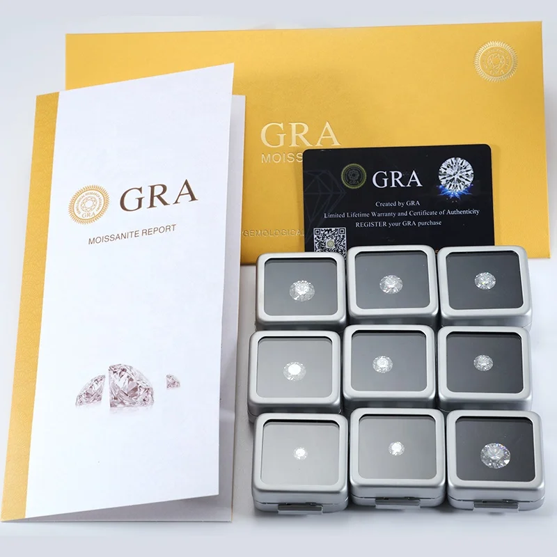 Pass Diamond Tester Moissanite Diamonds 1ct/pack 1mm-3mm Melee Size VVS1 White Round Brilliant Loose Moissanite Stone