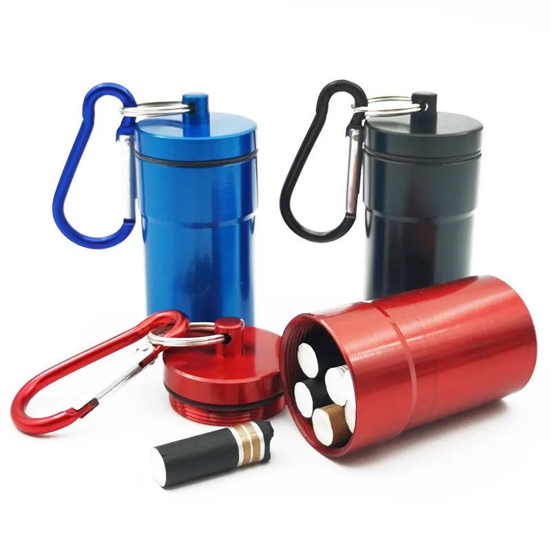 High quality outdoor airtight aluminum keychain metal mini portable ashtray pocket ashtray