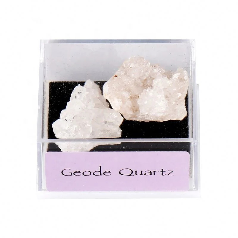 Bulk Wholesale PK02-F Natural Raw Quartz Geodes Crystal Cluster Home Decor Morocco Brazilian Agate in acrylic box