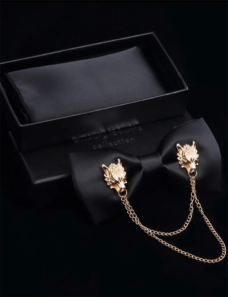 Wholesale Luxury Polyester Personalized Style Men Set Bow Tie Gift Boxes