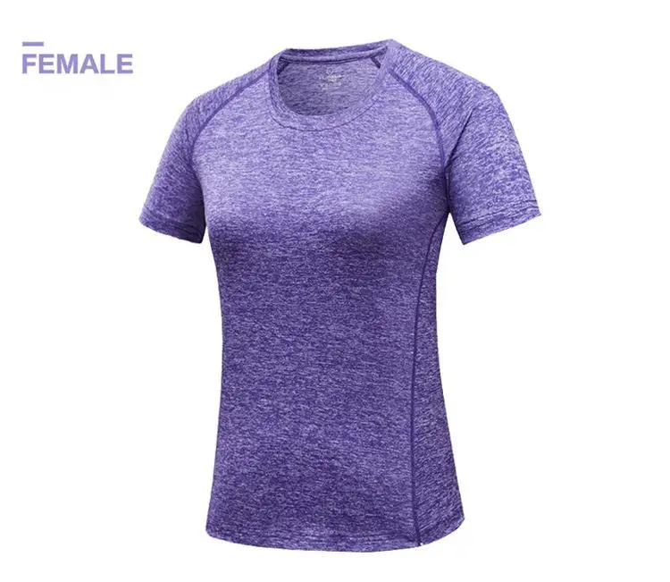 Wholesale cheap custom LOGO print polyester spandex quick dry blank men and women gym t shirt