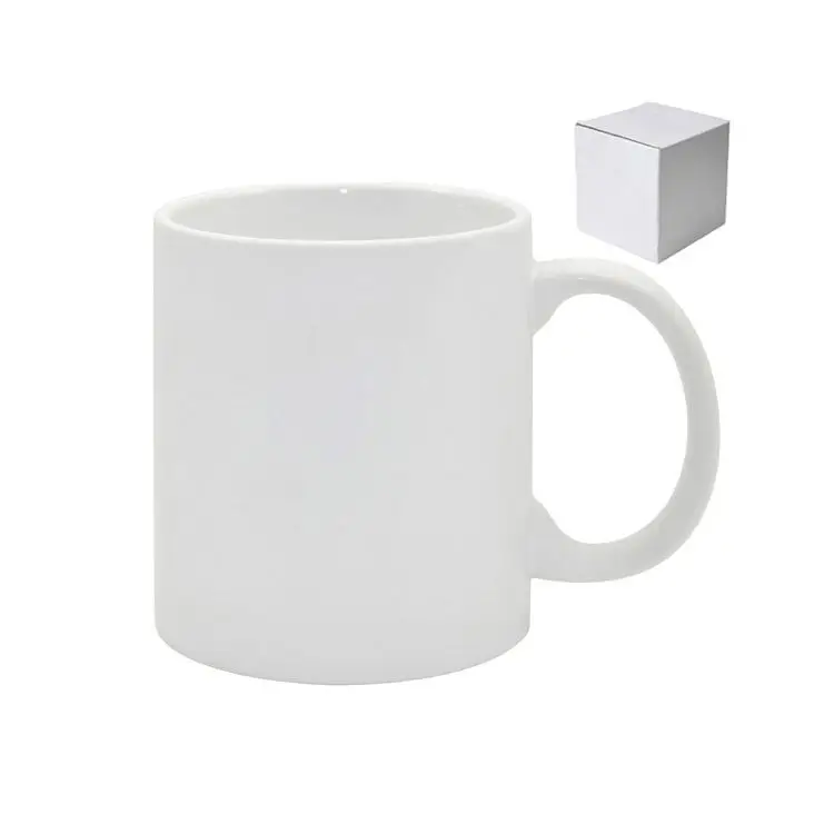 Ceramic White Mug 11oz Coffee Cup Sublimation Mug Tea Mugs Custom Ceramic With Coating Porcelain Personality Disposable