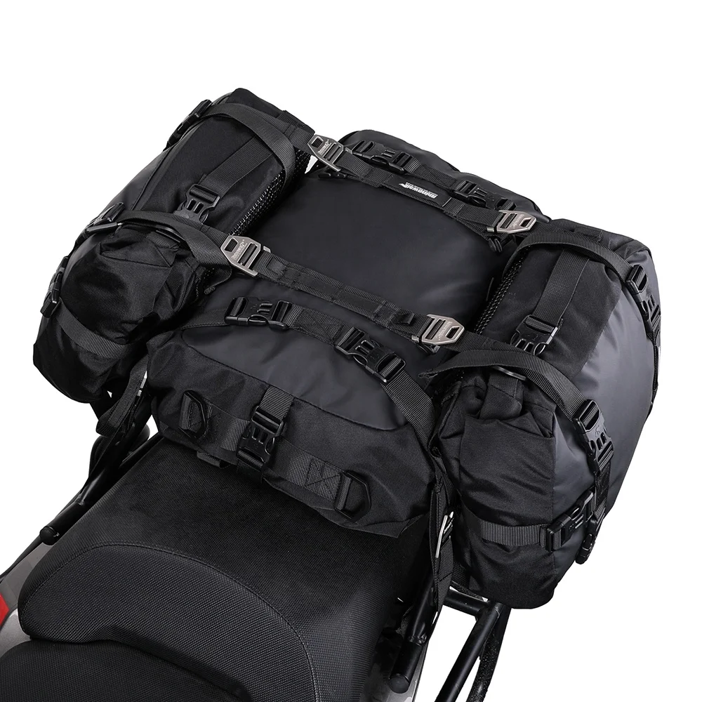 Rhinowalk 30L Motorcycle Day Commuter Tank Bag Duffle Motor bike Rear Saddle Tail Delivery Bags Motorcycle Accessory