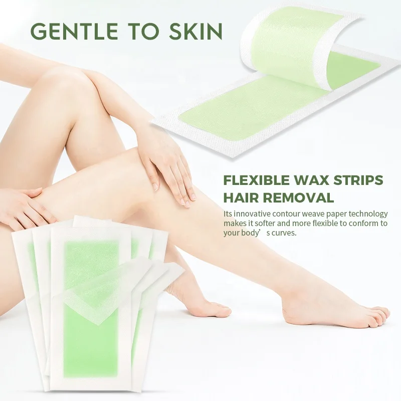 Муслиновая полоска для удаления волос вощеная бумага Вощеные полоски для рук ног подмышек волос бровей бикини