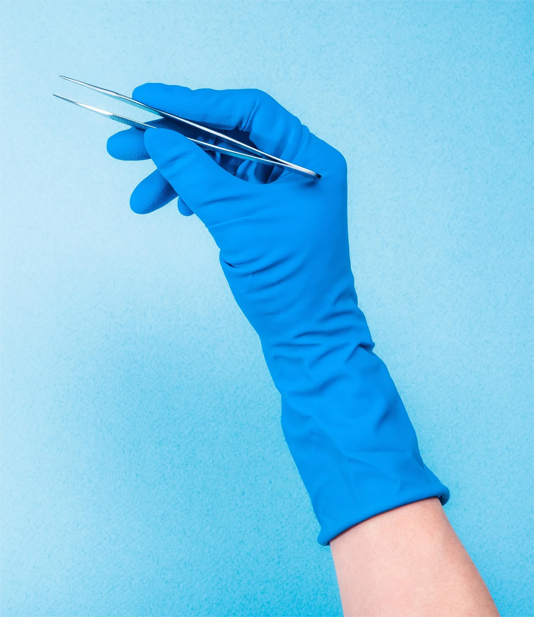 10 Mil Blue Latex Gloves Powder Free Thick Long Sleeve Hang Gloves Disposable Latex Exam Gloves Manufacturer