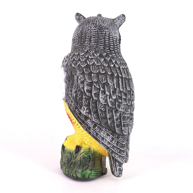 Hunting Accessories Hand Painted Garden Protector Realistic Owl Whole Body Plastic Curvy Owl Decoy