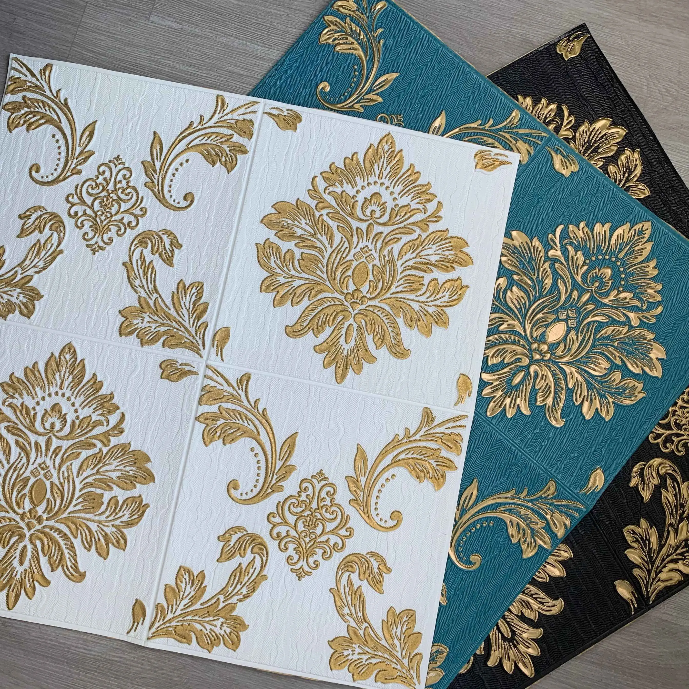 high quality effective indoor decoration golden design bedroom wallpaper