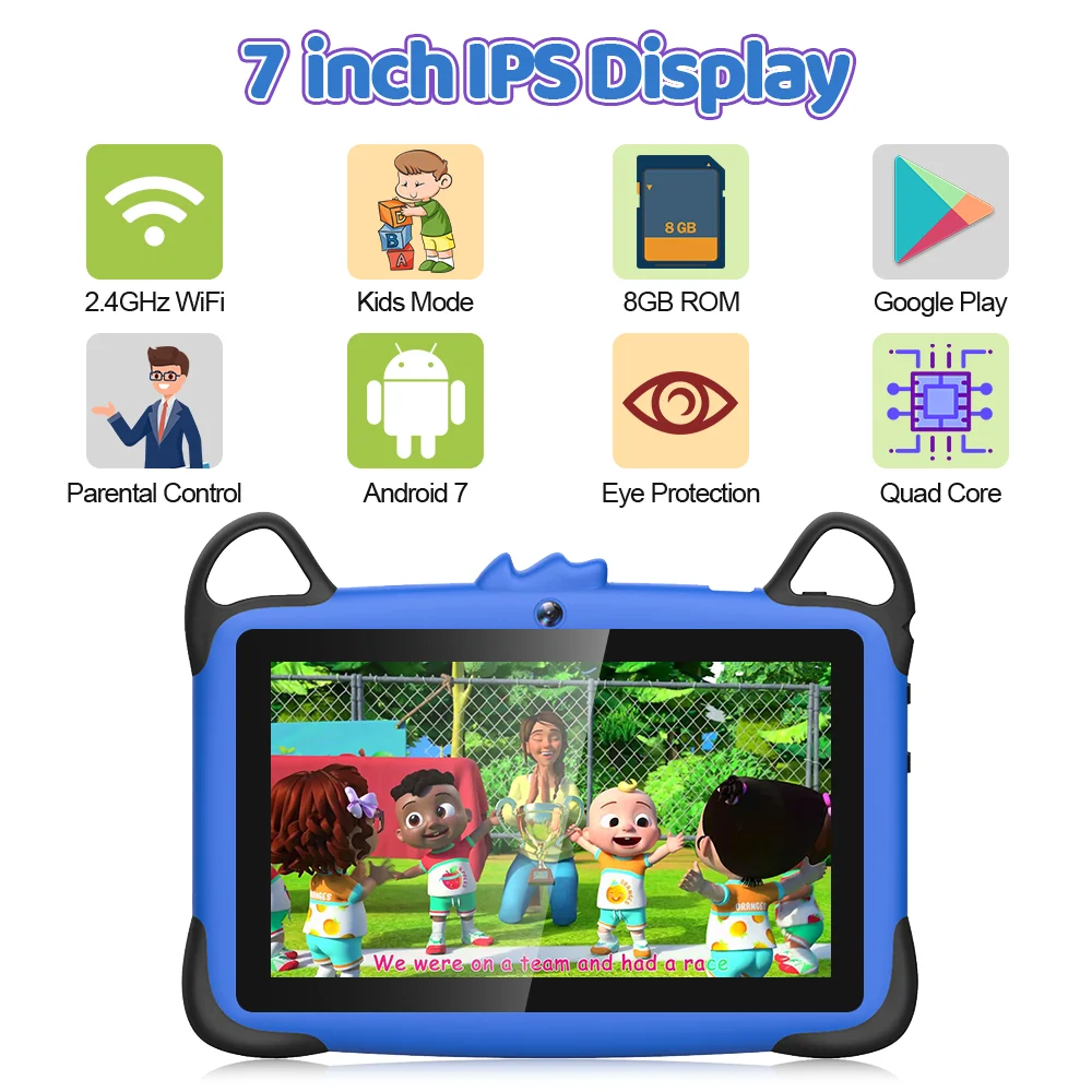 Wintouch 7-дюймовый планшет на базе Android 1 + 8 г Wi-Fi Музыкальная развивающая игрушка с батарейкой для детей От 5 до 7 лет экспортная версия