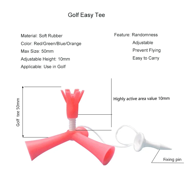 New Design Adjustable Magnet Golf Tee