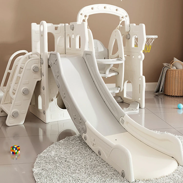 High Quality Indoor Playground Set Kids including Swing Slides Basketball Home Park Use Featuring Quality Plastic Toys Playhouse