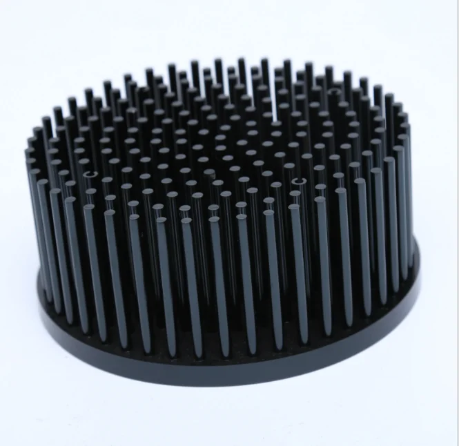 Hongyi custom 3w 5W 50 100 watt cnc round grow headlight led heat sink square aluminum cold forging pin fin floodlight heatsink