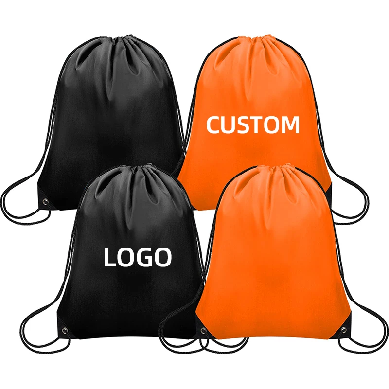 Рекламный подарок на заказ сумка шнурке из полиэстера