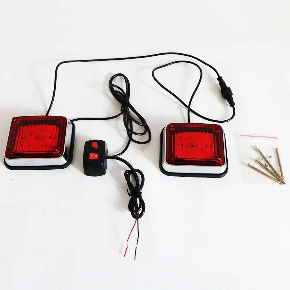 High Brightness Square Warning Flashing Lights For Car Truck Surface Mounted Strobe Side   Marker Amber LED Ambulance light Red