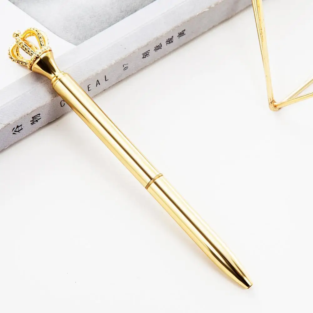 Cute cartoon dreamy crown ballpoint pen automatic school student gel  pencil  stationery