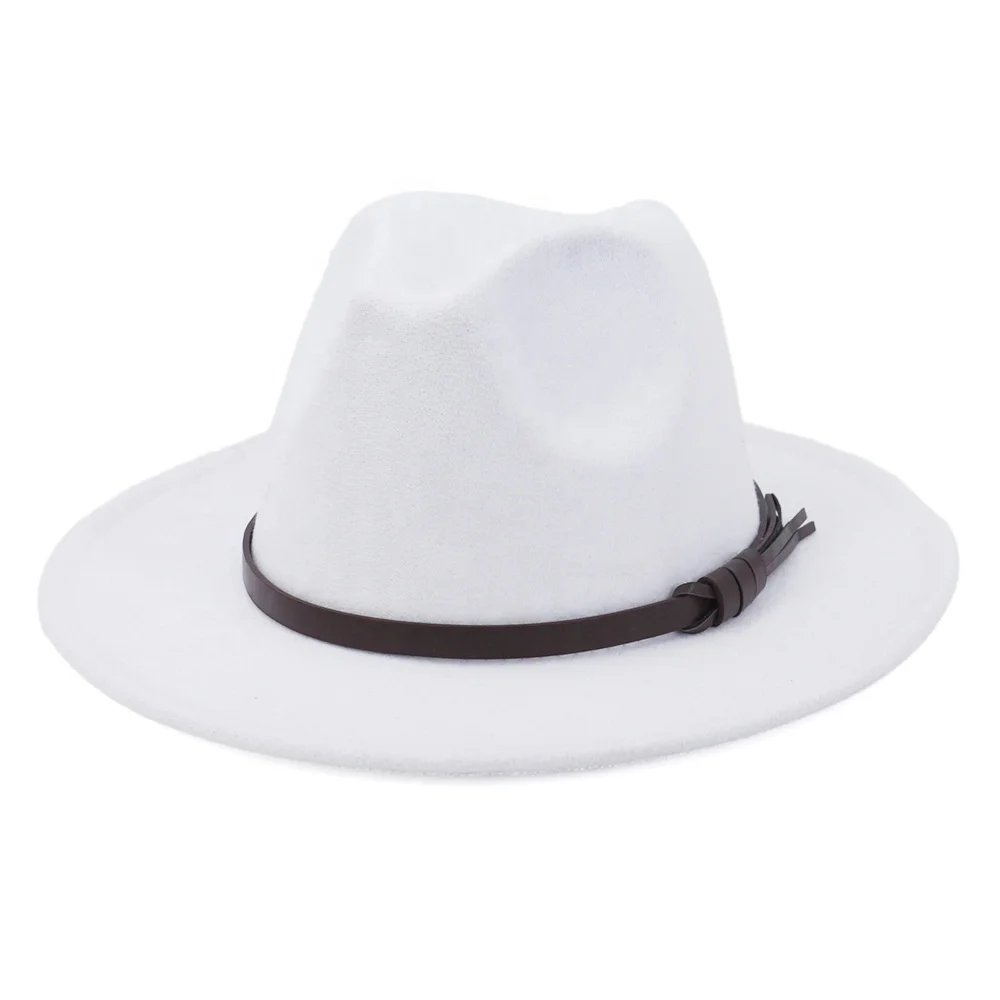 Hot Sale Solid Felt Unisex Jazz Hat,Vintage Multi Color Jazz Hat With Belt